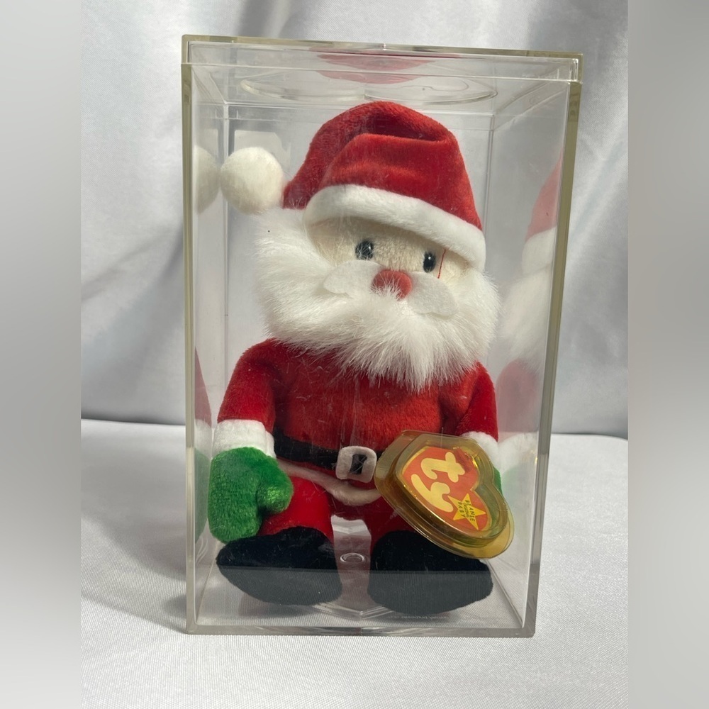 Ty Vintage Santa Claus Beanie Baby Plush Collectible New W/ Original Case 1998